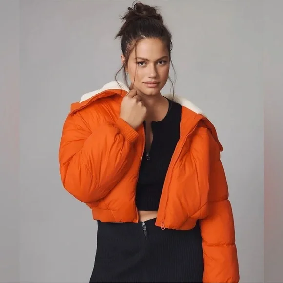 Anthropologie Red/Rouge Puffer Jacket - Picture 2 of 6